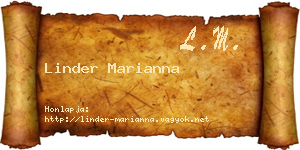 Linder Marianna névjegykártya